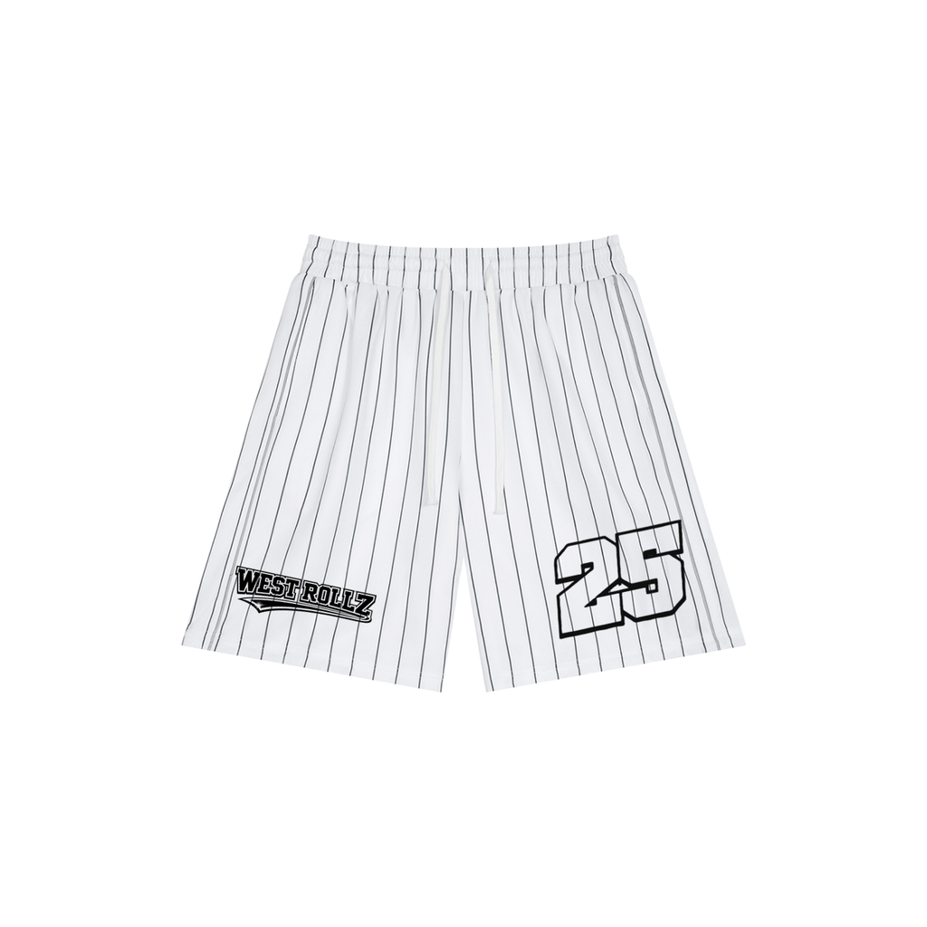 WEST ROLLZ X THE WARRIORS / Unisex Striped Loose Fit SHORT