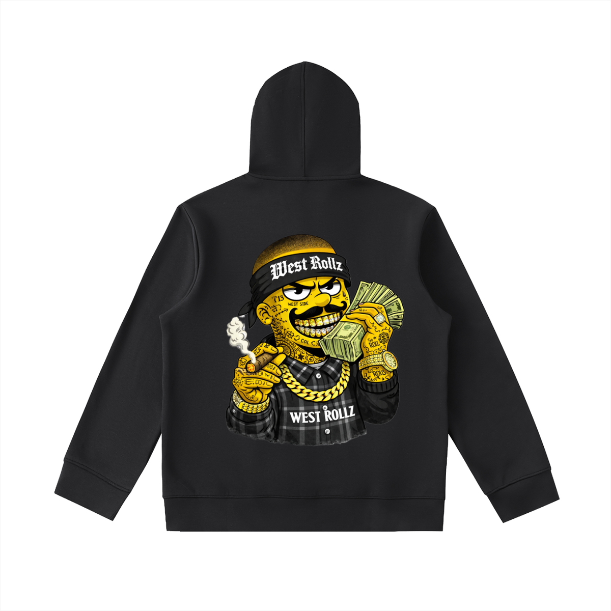 WEST ROLLZ X Essential Heavyweight High Neck  Zip-Up Hoodie