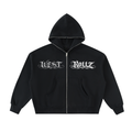 WEST ROLLZ X TATTOO WR X Fleeced Full-Zip Boxy Hoodie