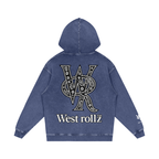 WEST ROLLZ X Snow Washed Loose Cotton Hoodie