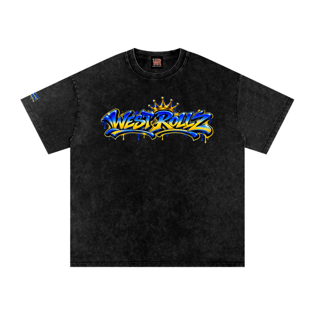 Snow Washed Oversized Cotton T-Shirt