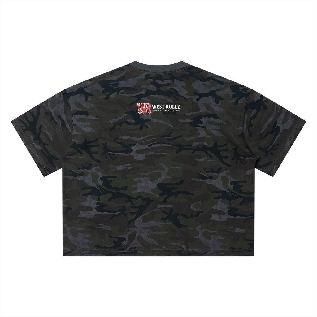WEST ROLLZ X WEST ROLLZ RECORDS X Camo Boxy T-SHIRT