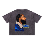 WEST ROLLZ X MÉMORIAL IDOLE X Mineral Wash Boxy Cotton T-Shirt