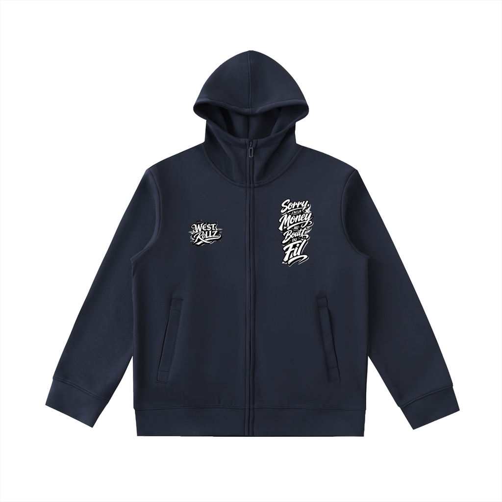 WEST ROLLZ X Essential Heavyweight High Neck  Zip-Up Hoodie