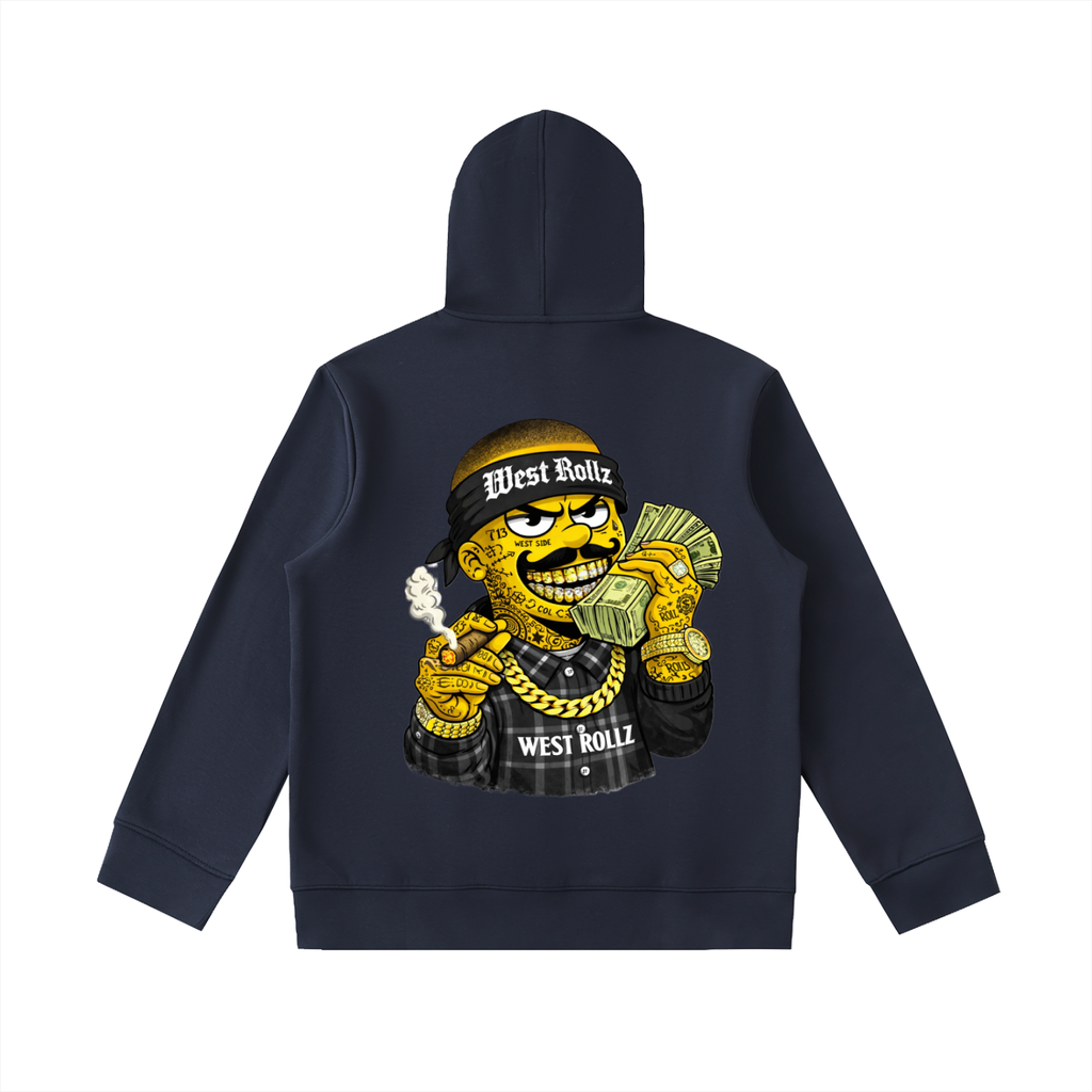 WEST ROLLZ X Essential Heavyweight High Neck  Zip-Up Hoodie