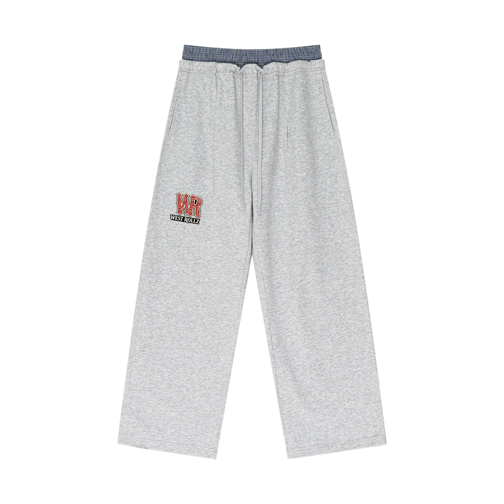 WEST ROLLZ X Plaid Contrast Waist PANTS