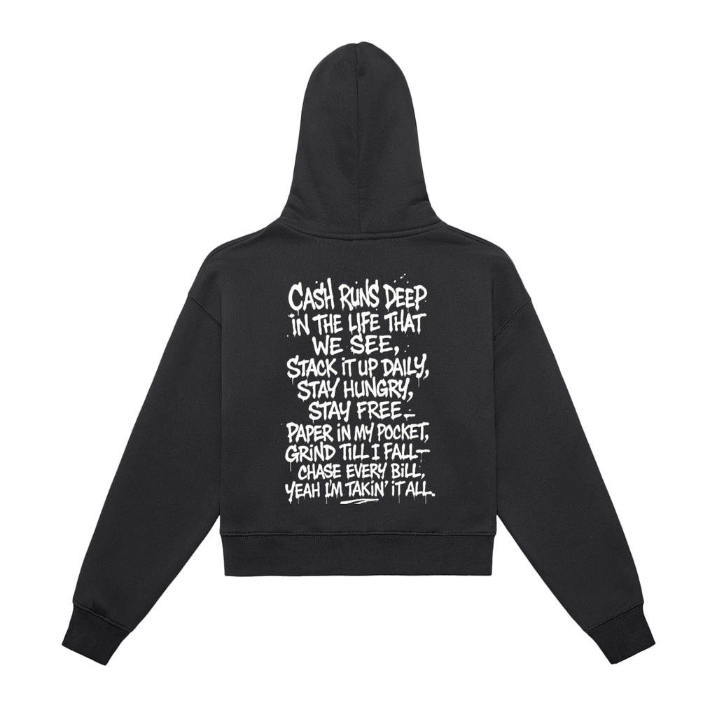 WEST ROLLZ X KILLA BEES WOMEN CROP HOODIE
