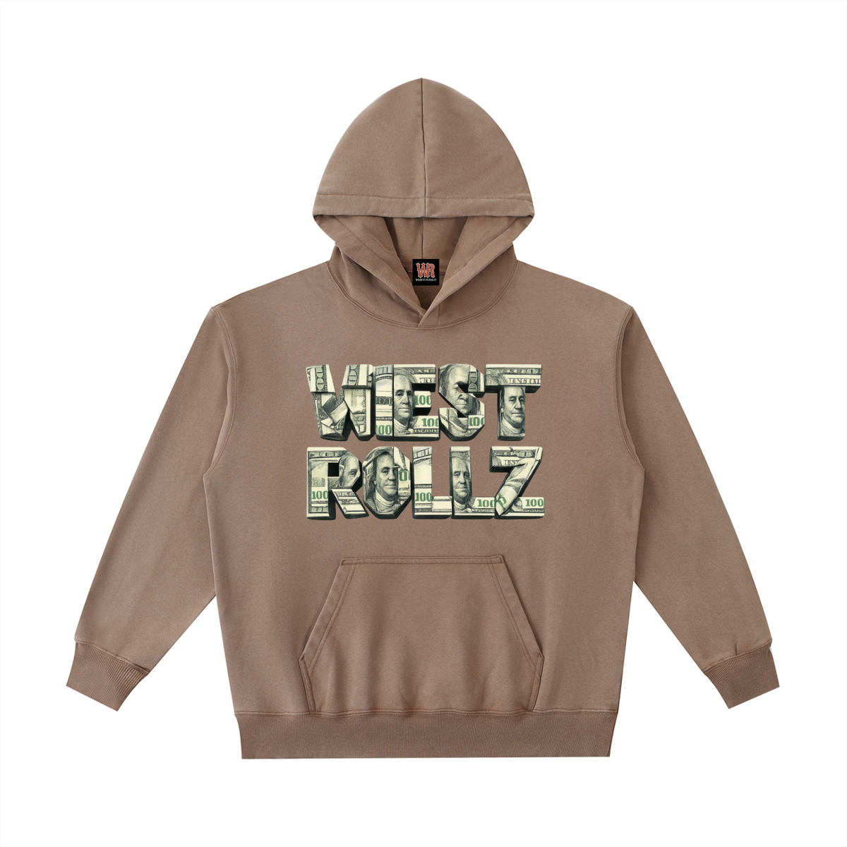 WEST ROLLZ X MONEY MAKER X Vintage Washed Heavyweight Hoodie