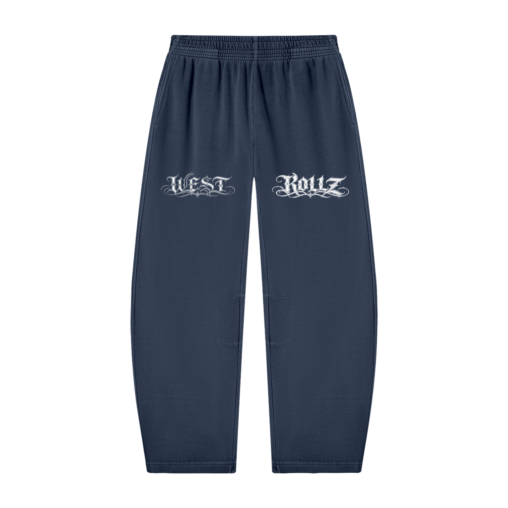 WEST ROLLZ X TATTOO WR X Unisex Vintage Washed Barrel Leg Sweatpants