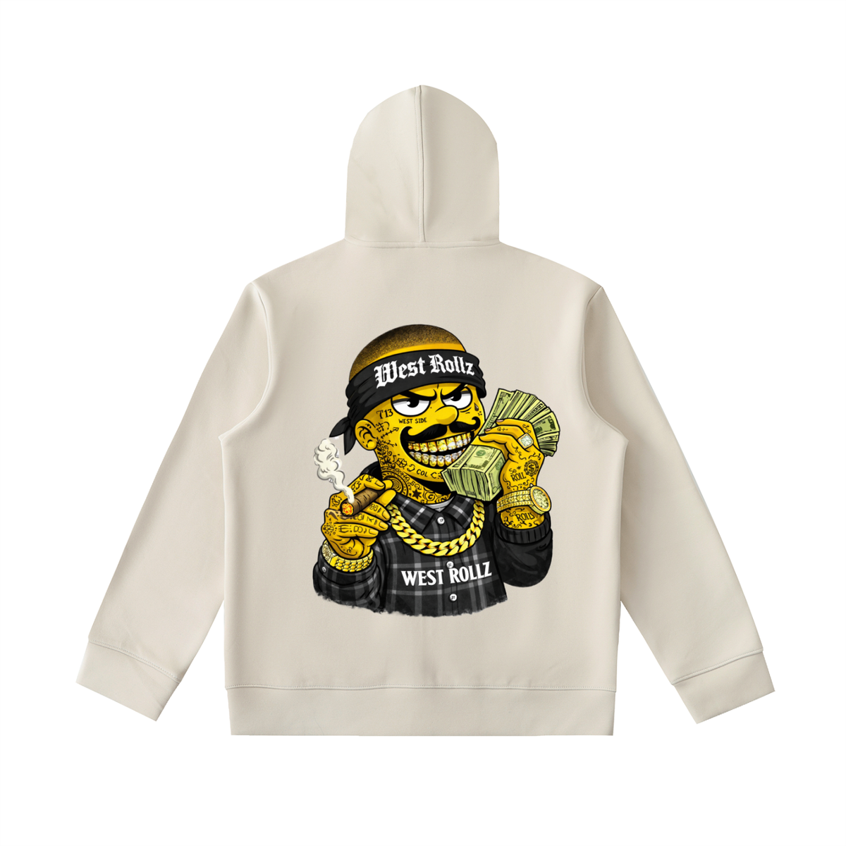 WEST ROLLZ X Essential Heavyweight High Neck  Zip-Up Hoodie