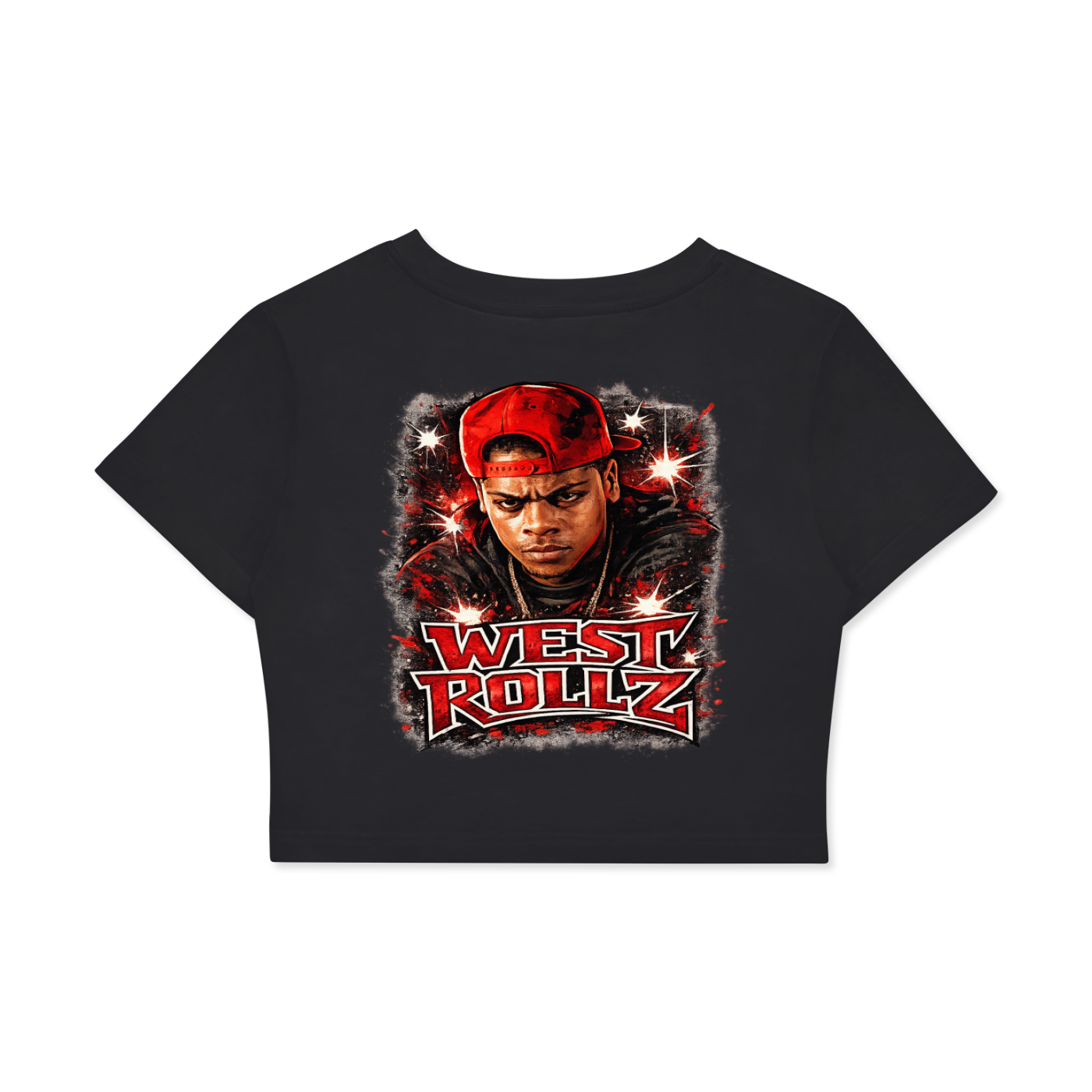WEST ROLLZ X WEST IN THA HOOD T-SHIRT CROP WOMEN