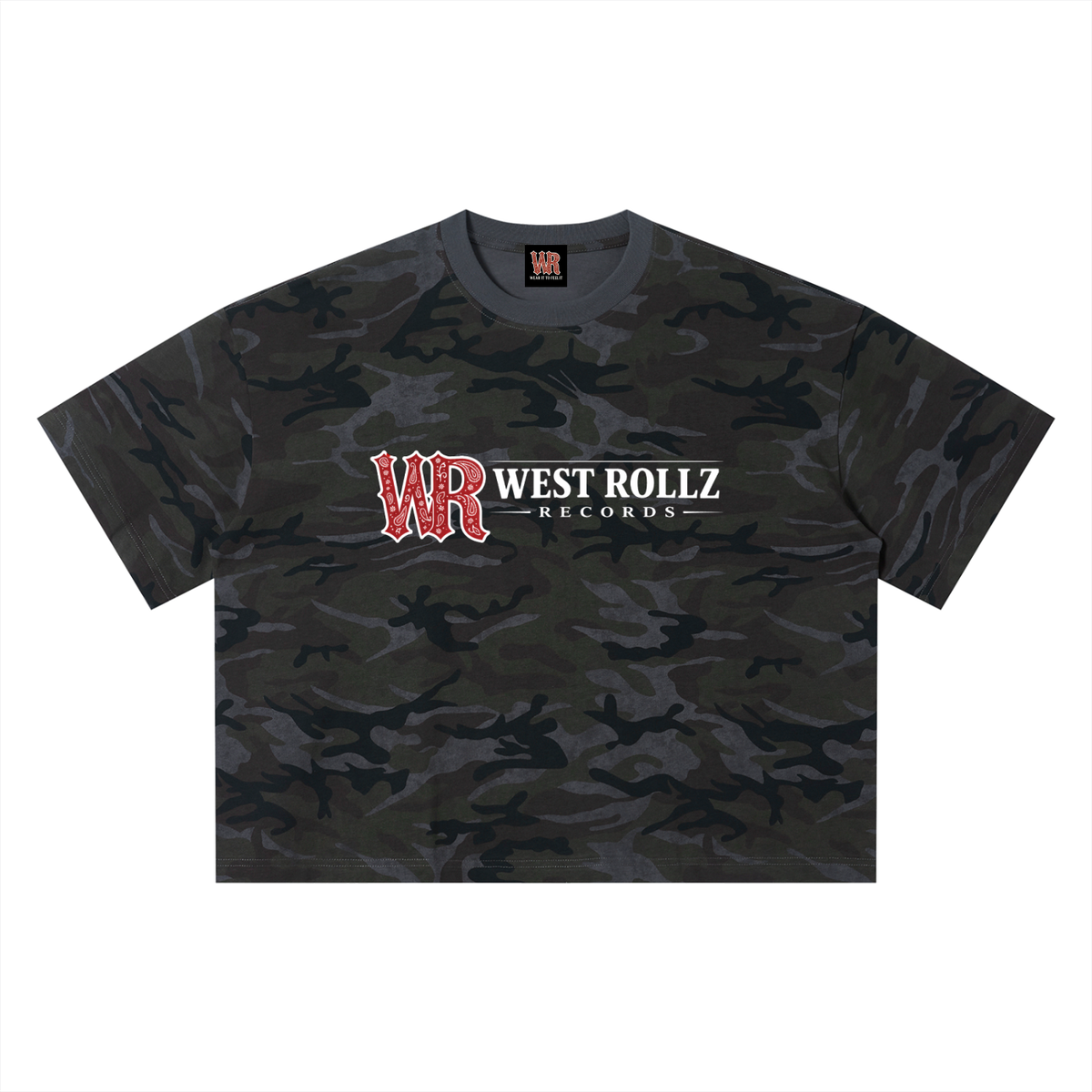WEST ROLLZ X WEST ROLLZ RECORDS X Camo Boxy T-SHIRT