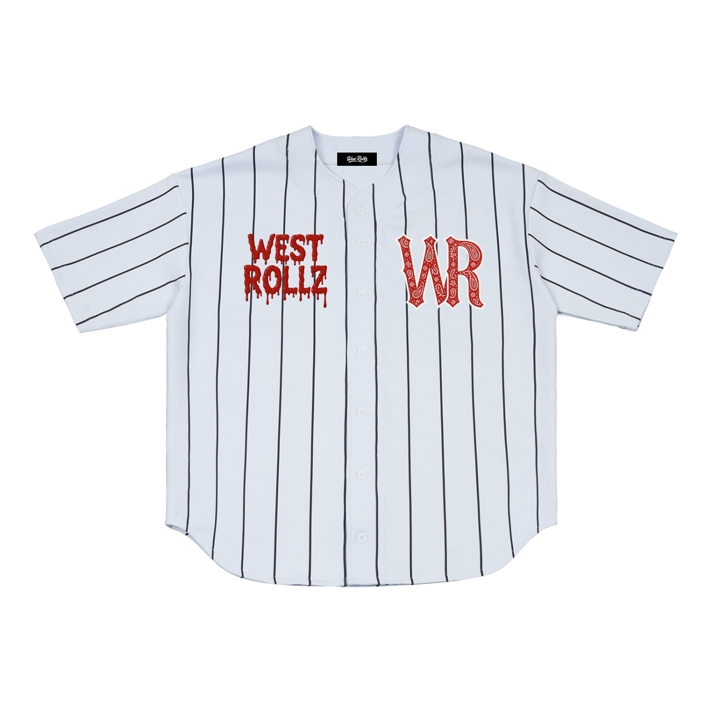 WEST ROLLZ X BLOODS BASEBALL SPORT JERSEY
