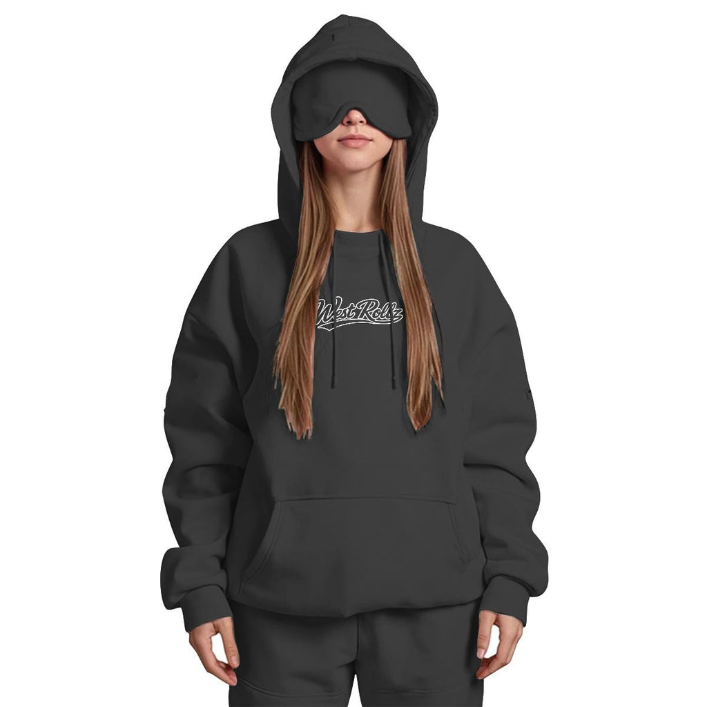WEST ROLLZ X Women's Travel Nap Hoodie with Built-in Eye Mask X SECOND SKIN