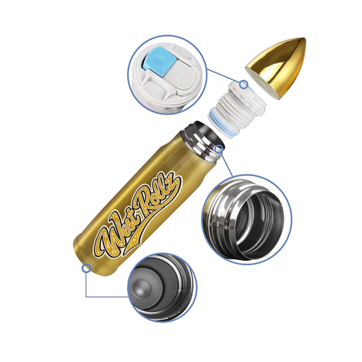 WEST ROLLZ X BULLET GOURDE 32OZ ACCESSOIRES