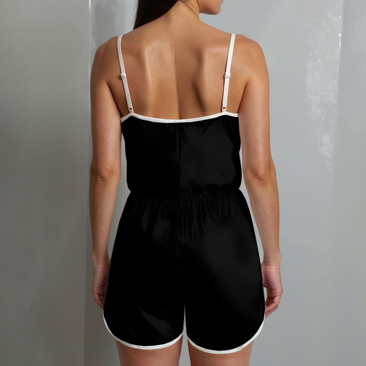 WEST ROLLZ X  Women's V-neck Cami Romper X SECOND SKIN