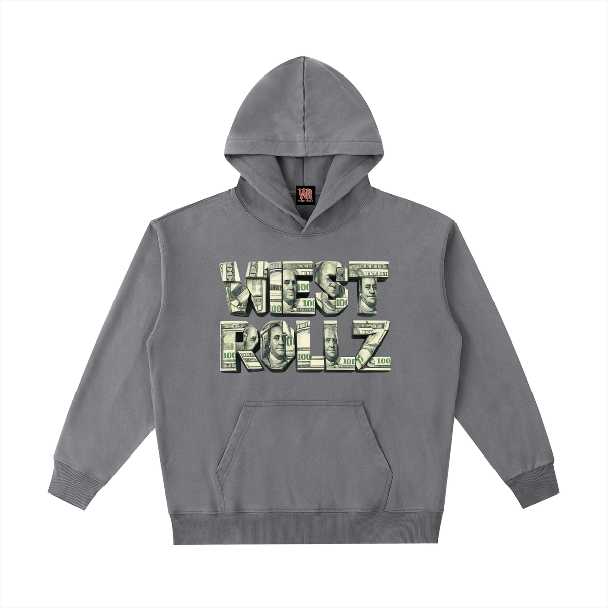 WEST ROLLZ X MONEY MAKER X Vintage Washed Heavyweight Hoodie