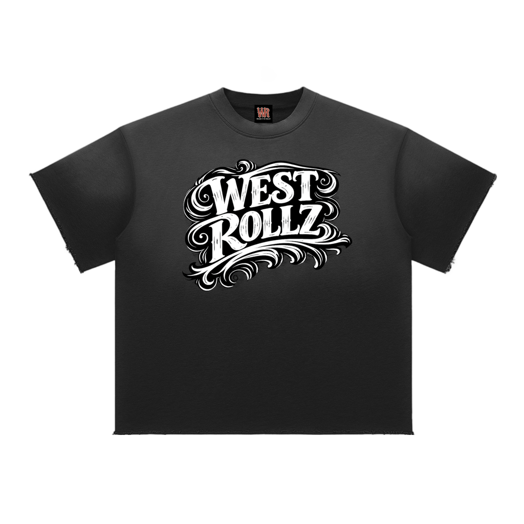 WEST ROLLZ X Sun Fade Raw Edge T-SHIRT