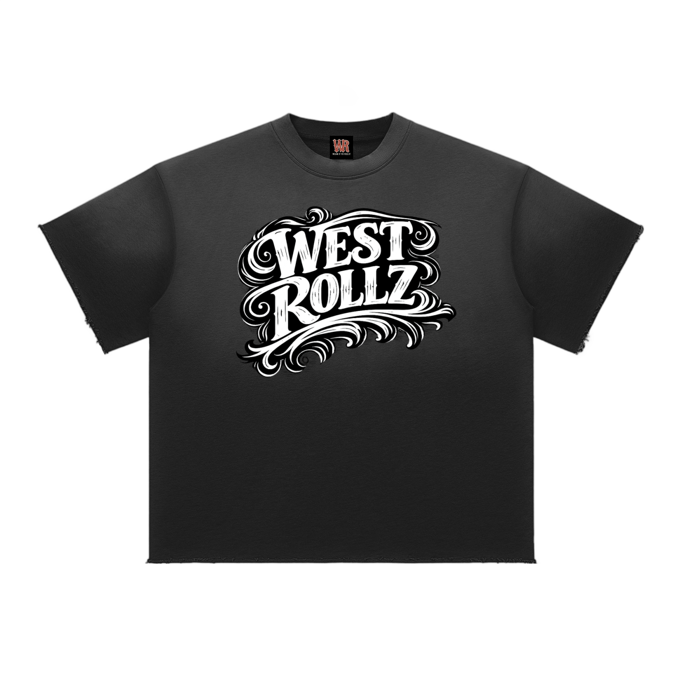 WEST ROLLZ X Sun Fade Raw Edge T-SHIRT