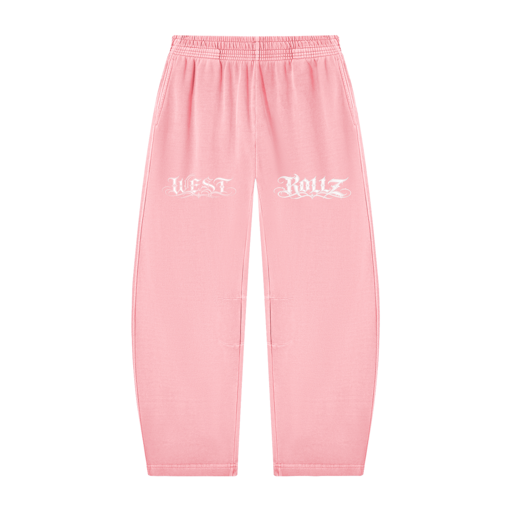 WEST ROLLZ X TATTOO WR X Unisex Vintage Washed Barrel Leg Sweatpants