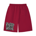 WEST ROLLZ X TATTOO WR X Unisex Loose Raw Edge Shorts
