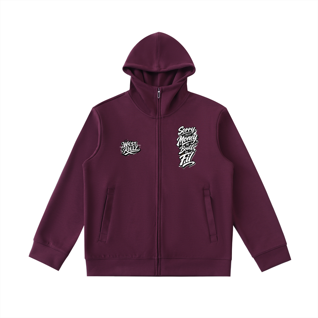 WEST ROLLZ X Essential Heavyweight High Neck  Zip-Up Hoodie