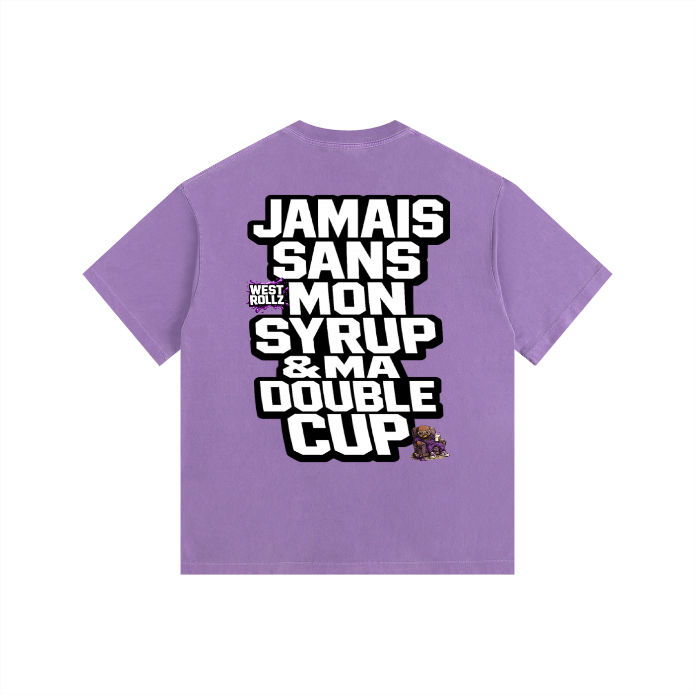 WEST ROLLZ X JAMAIS SANS MON SYRUP & MA DOUBLE CUP T-SHIRT