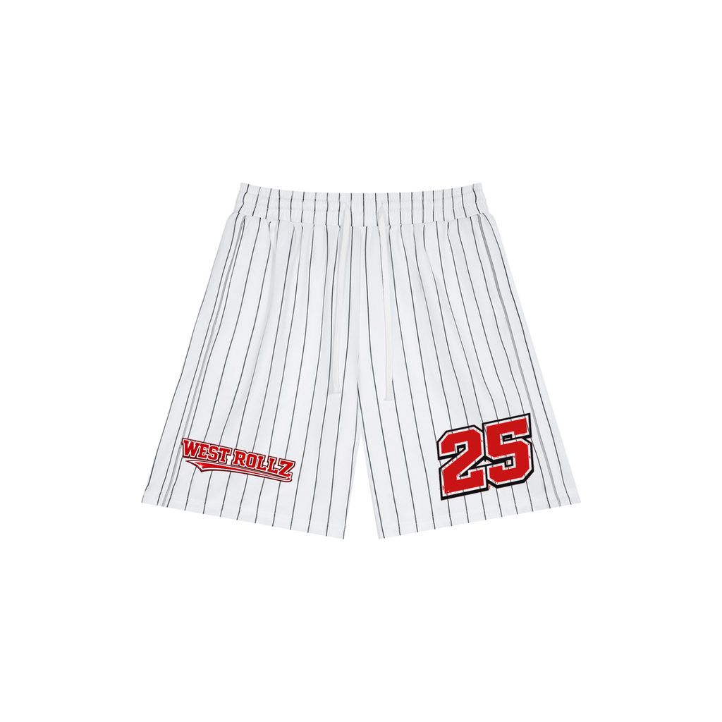 WEST ROLLZ X THE WARRIORS / Unisex Striped Loose Fit SHORT