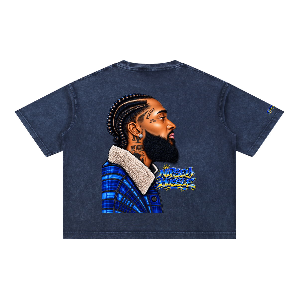 WEST ROLLZ X MÉMORIAL IDOLE X Mineral Wash Boxy Cotton T-Shirt
