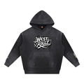 WEST ROLLZ X Vintage Washed Frayed Fleece Hoodie
