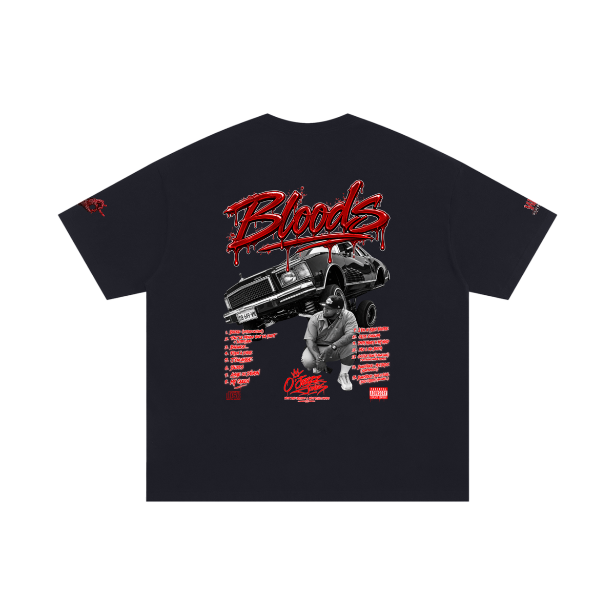 WEST ROLLZ x BLOODS PT.2 x O’JEEZZ MERCH T-SHIRT