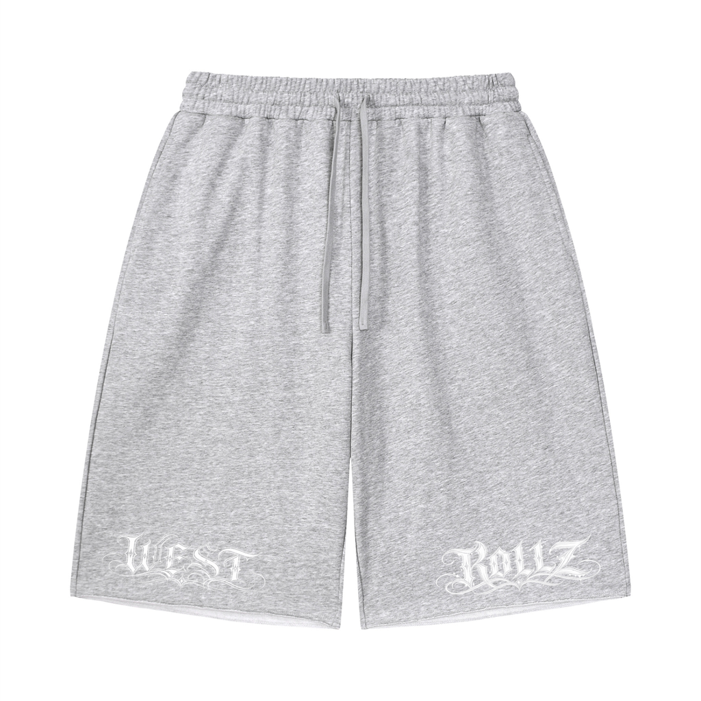 WEST ROLLZ X TATTOO WR X Unisex Loose Raw Edge Shorts