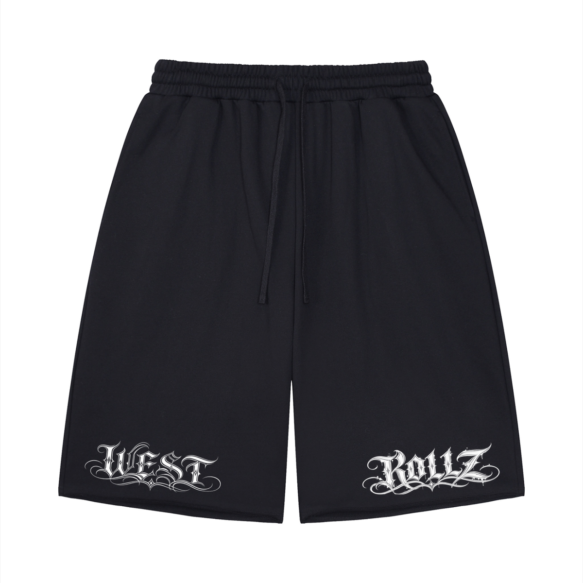 WEST ROLLZ X TATTOO WR X Unisex Loose Raw Edge Shorts