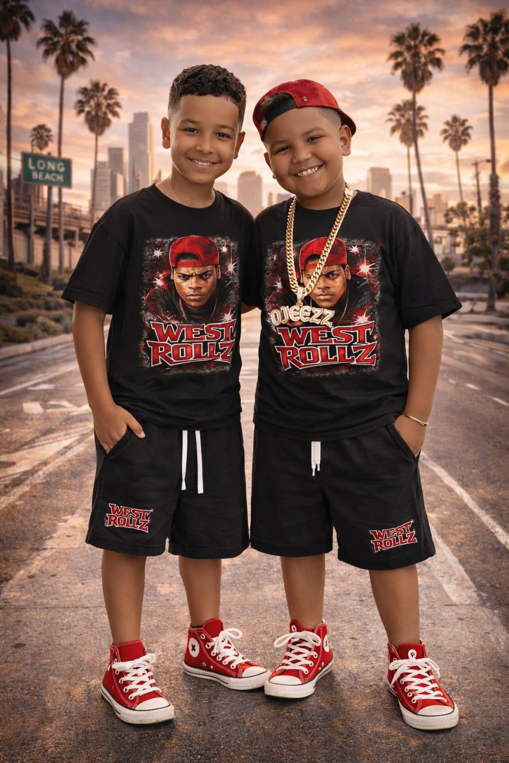 WEST ROLLZ X WEST IN THA HOOD SHORT KIDS