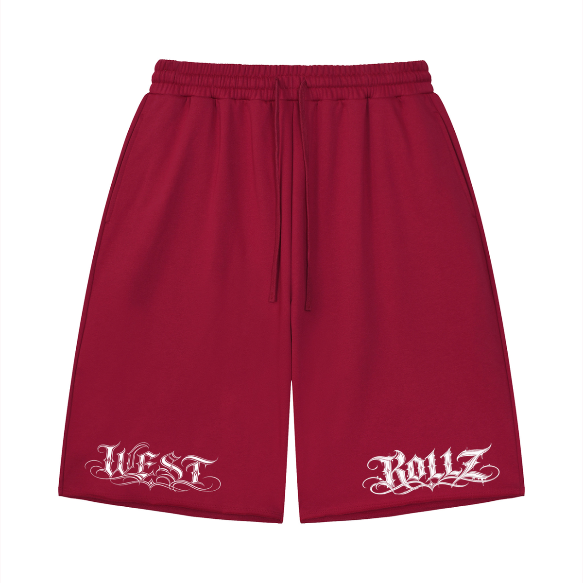 WEST ROLLZ X TATTOO WR X Unisex Loose Raw Edge Shorts