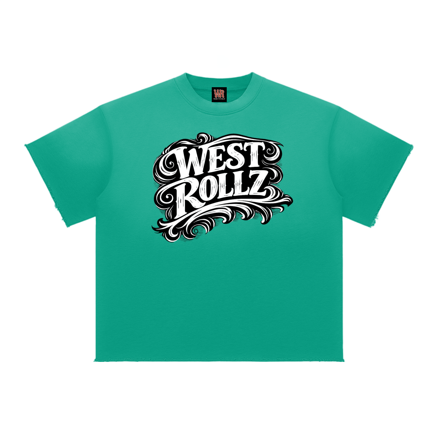 WEST ROLLZ X Sun Fade Raw Edge T-SHIRT