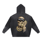 WEST ROLLZ X Vintage Washed Frayed Fleece Hoodie