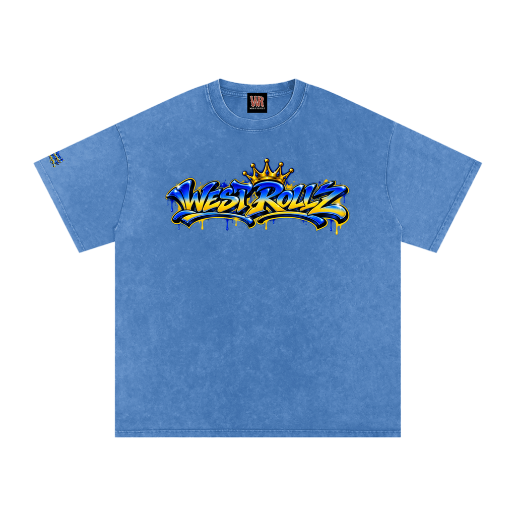 Snow Washed Oversized Cotton T-Shirt