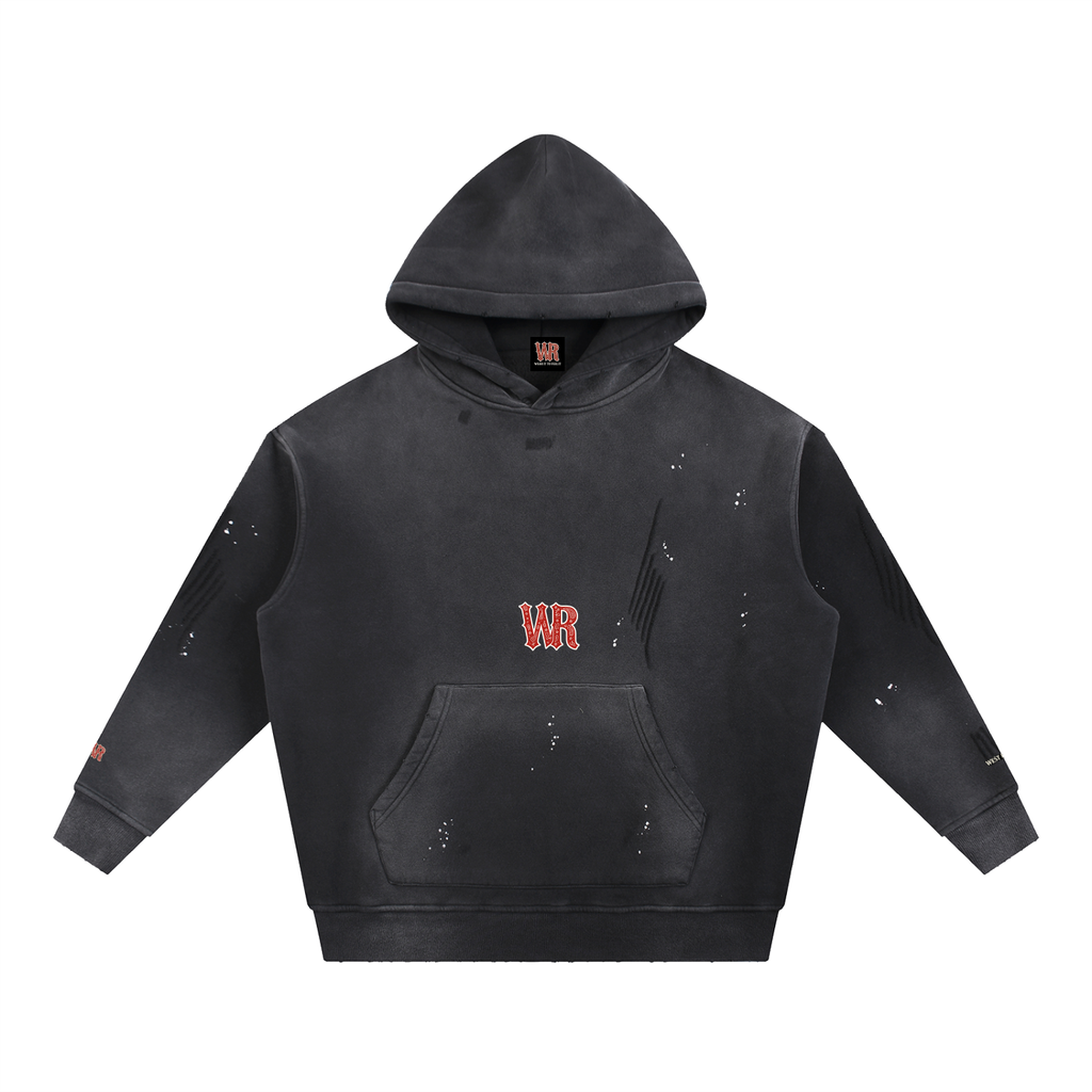 WEST ROLLZ X L’ORIGINAL WR X Vintage Washed Frayed Fleece Hoodie