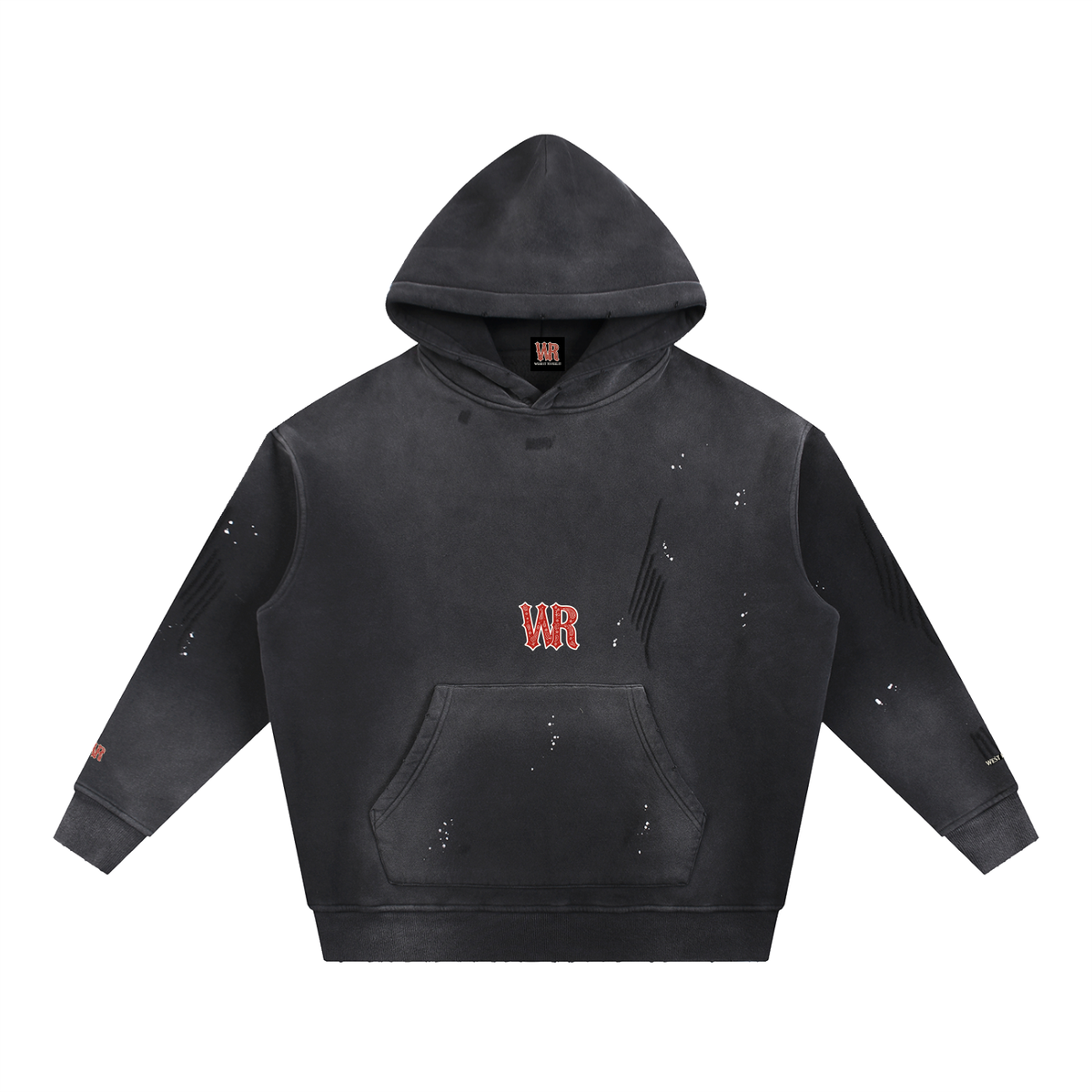 WEST ROLLZ X L’ORIGINAL WR X Vintage Washed Frayed Fleece Hoodie