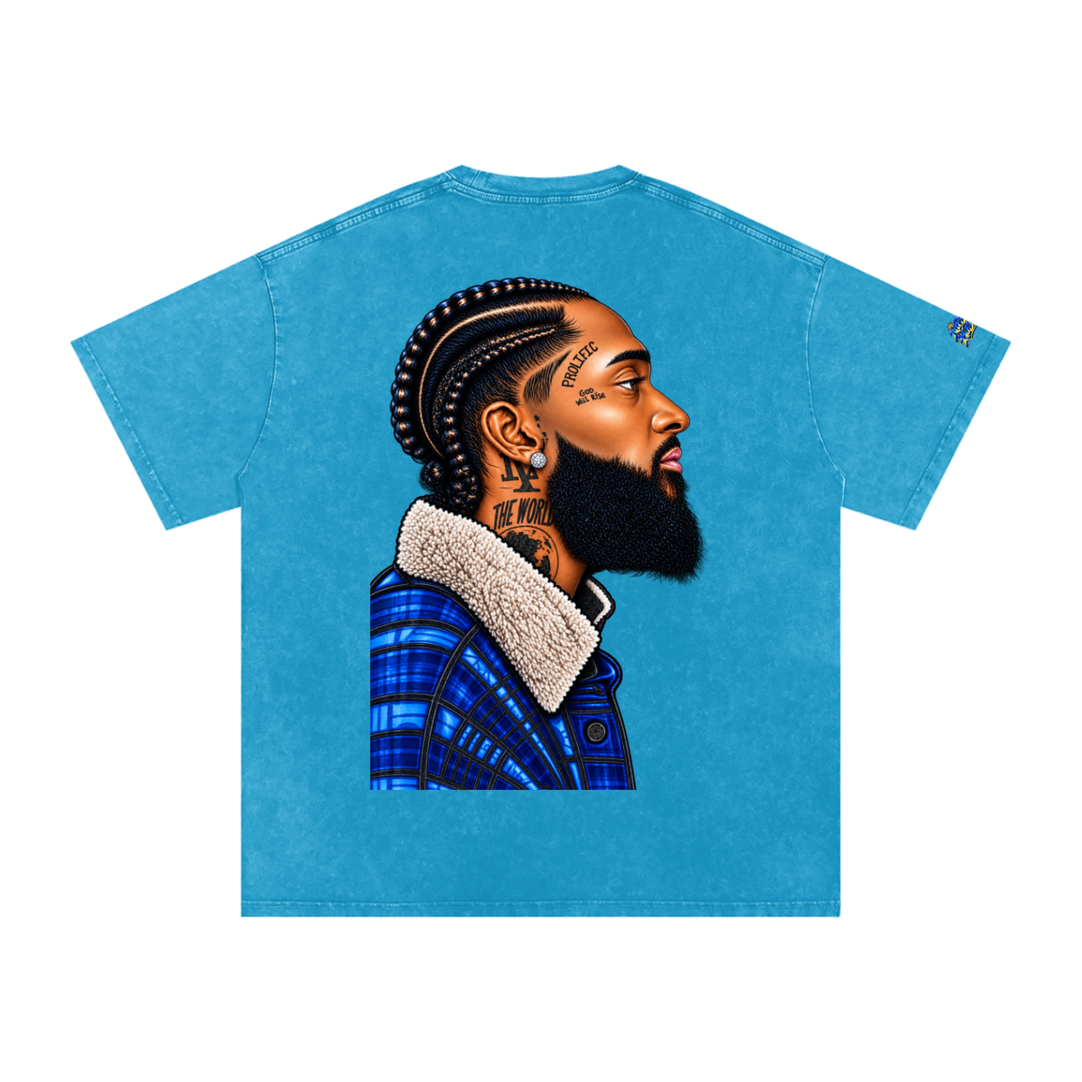Snow Washed Oversized Cotton T-Shirt