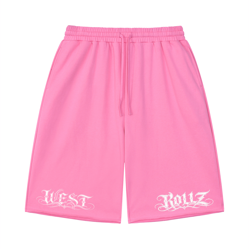 WEST ROLLZ X TATTOO WR X Unisex Loose Raw Edge Shorts