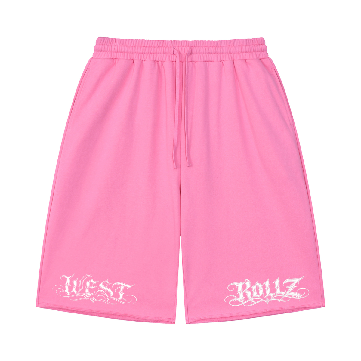 WEST ROLLZ X TATTOO WR X Unisex Loose Raw Edge Shorts