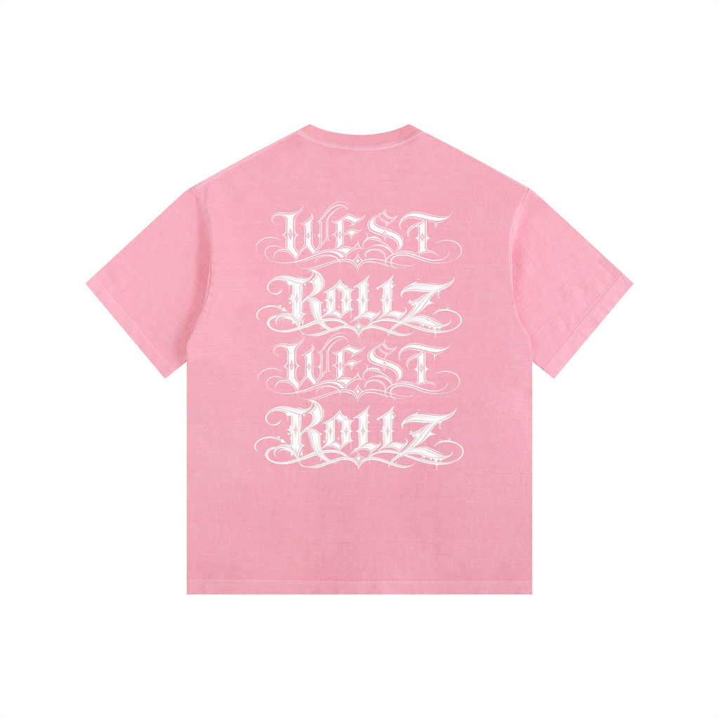 WEST ROLLZ X TATTOO WR X Vintage Washed Oversized Cotton T-Shirt