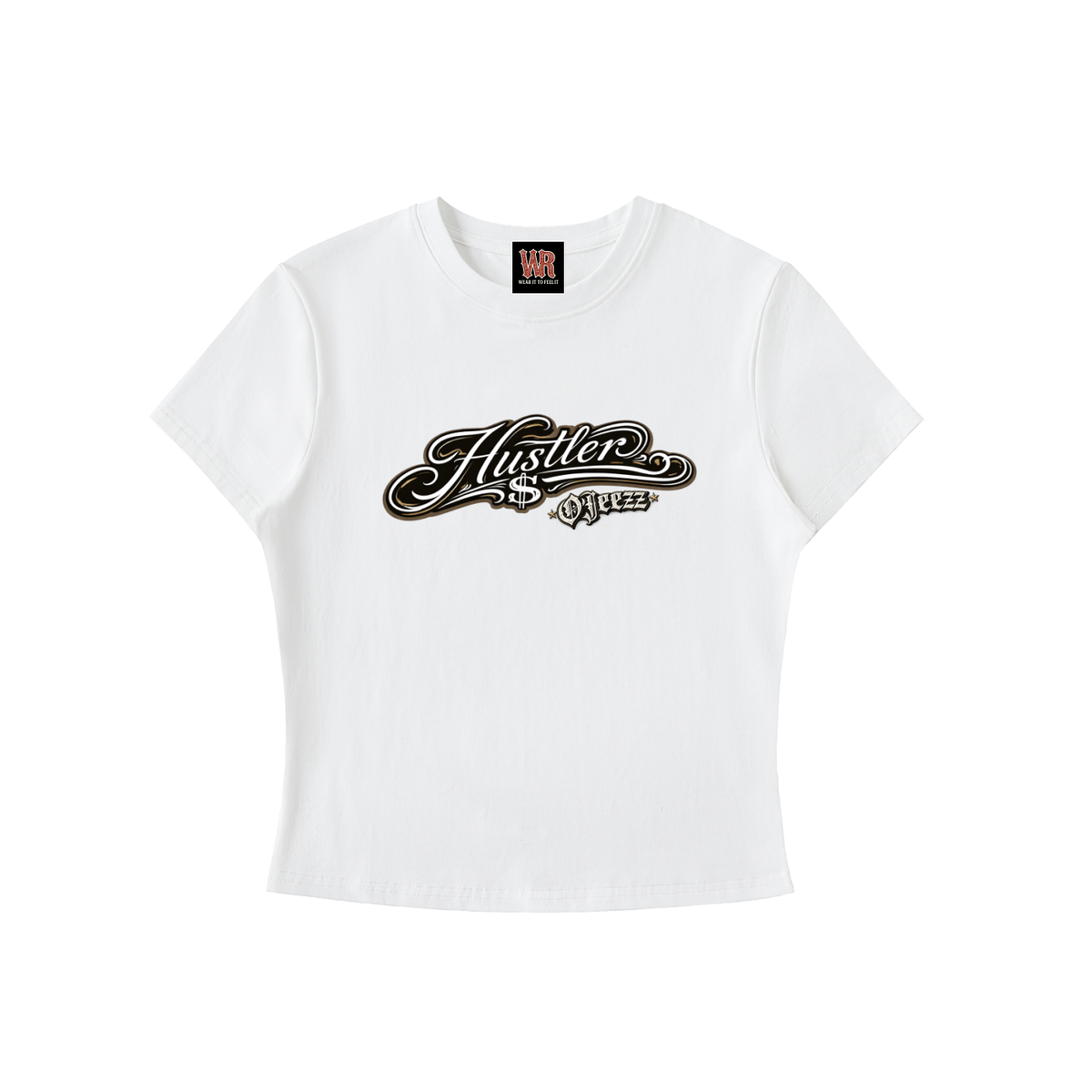 WEST ROLLZ X HUSTLER MERCH  WOMEN Crewneck T-SHIRT