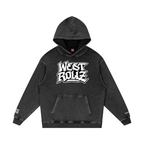 WEST ROLLZ X 10 commandements  Snow Washed Loose Cotton Hoodie