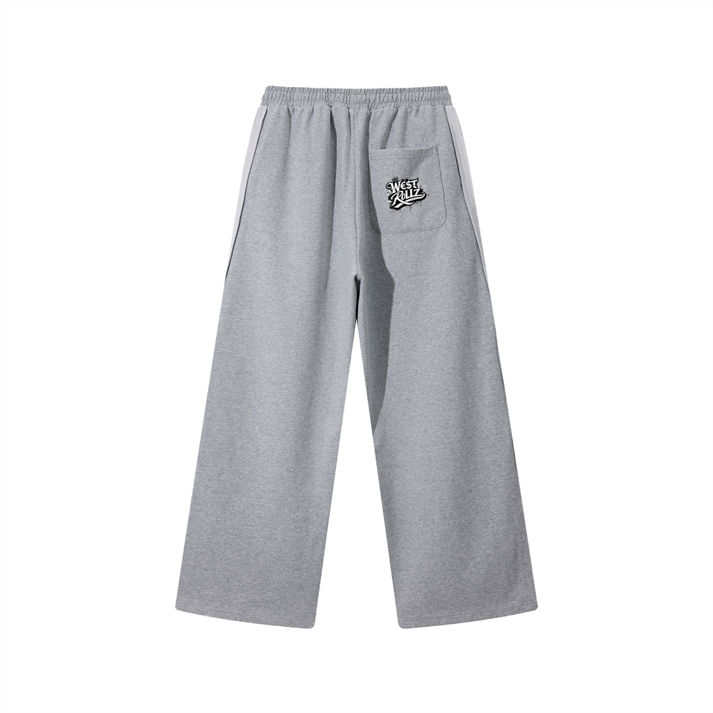 WEST ROLLZ X Contrast Tape Straight-Leg Sweat PANTS