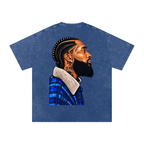 Snow Washed Oversized Cotton T-Shirt