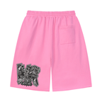 WEST ROLLZ X TATTOO WR X Unisex Loose Raw Edge Shorts