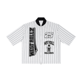 WEST ROLLZ X THE WARRIORS /  Unisex Striped Full-Zip Baseball JERSEY